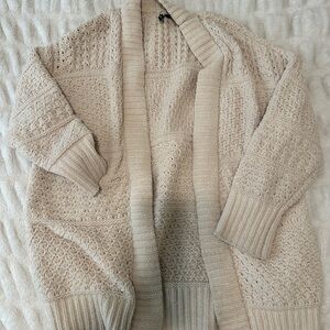 moon & madison Cream Textured Cardigan